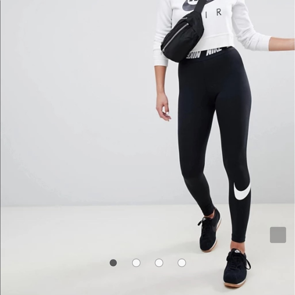 Nike Black High Rise Leggings (small) (black)